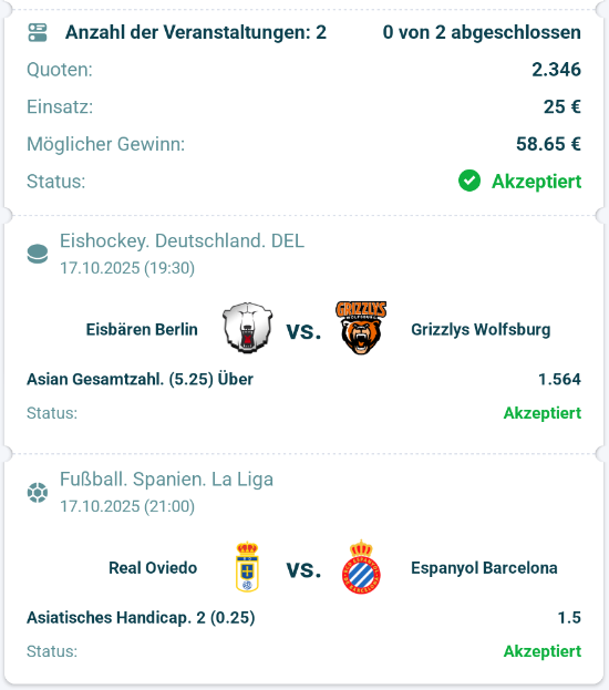 Wettschein heute 22bet Wettschein heute 22bet