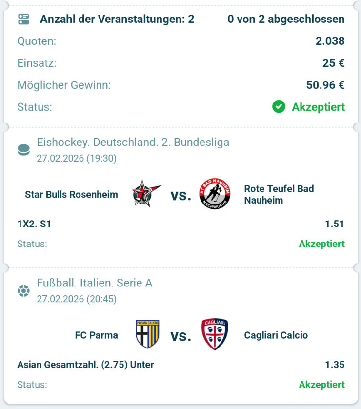Wettschein heute 22bet Wettschein heute 22bet