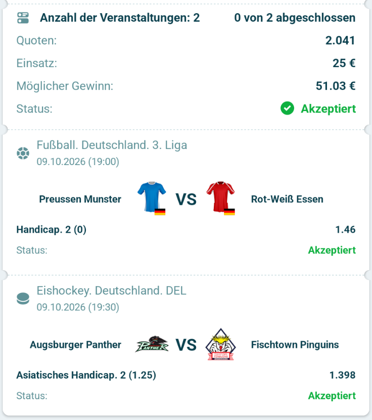 Wettschein heute 22bet