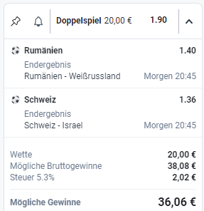 Wettschein heute Betway